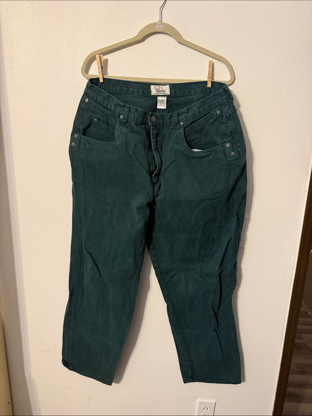 Vintage Christopher & Banks Dark Green Wide Leg Jeans